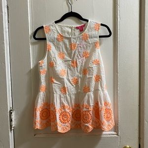 Lilly Pulitzer Lillian Top in Cantaloupe SZ Small XS